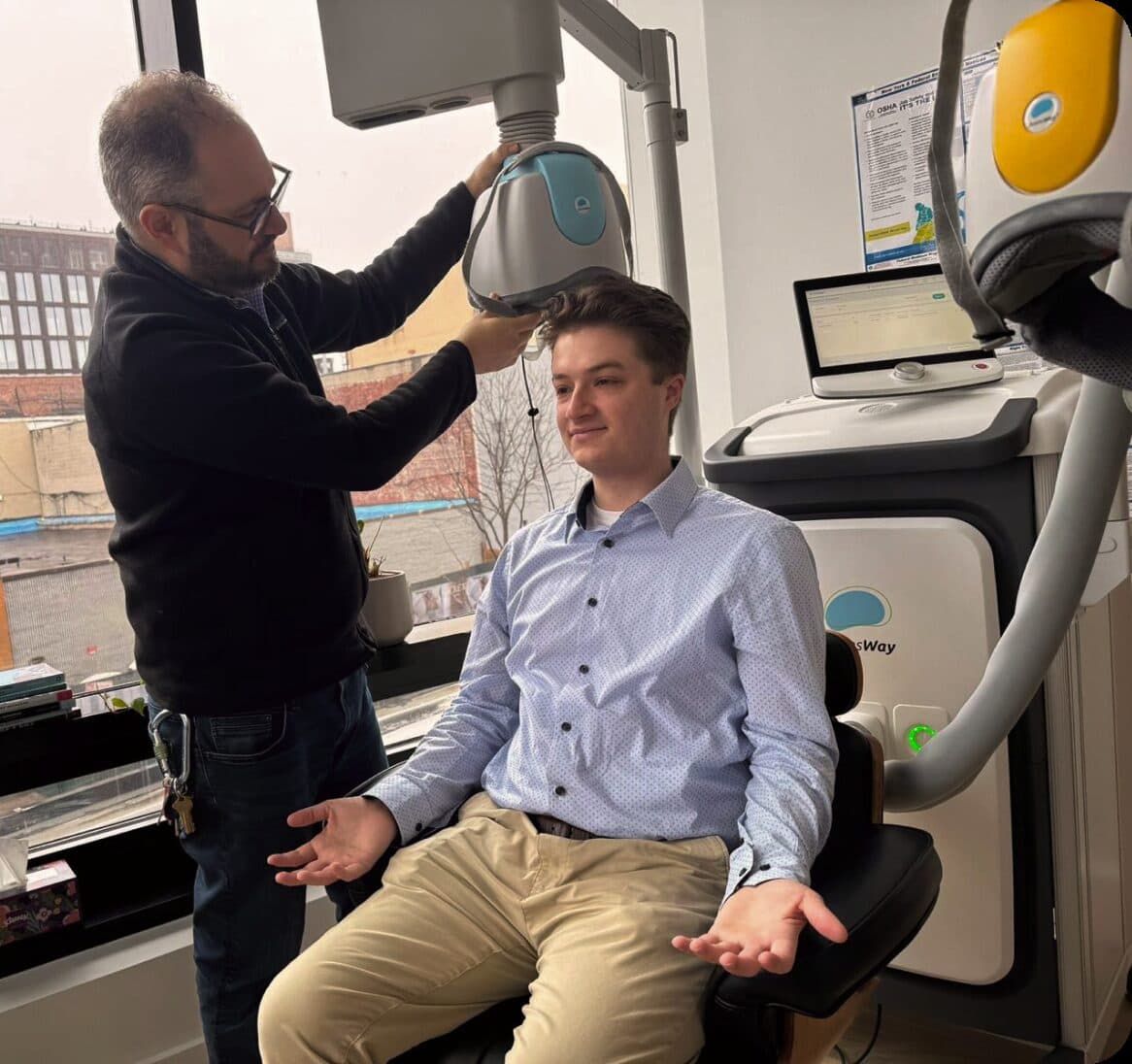 Deep TMS treatment room at Brain Centers, San Diego
